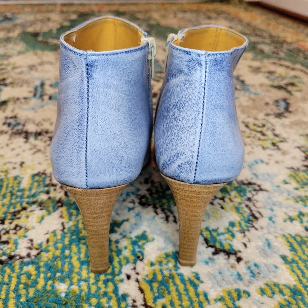 Maripé‎ Italian Leather Blue Washed Pointed Toe Ankle Boots, Size Womens 7 - Picture 6 of 11
